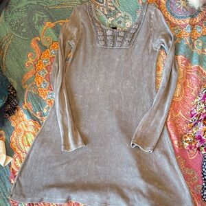 H&M Light Gray Long Sleeve Dress